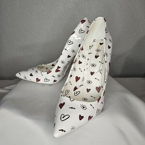 Special Limited Edition White, Black and Red Aldo Heart Pumps!!!